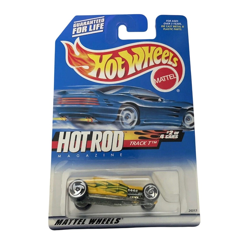 2000 Hot Wheels Track T Hot Rod Magazine 2 Of 4 Yellow Saw Blade Wheels‎
